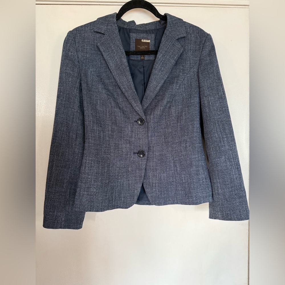 Chambray Blazer Blue Size Medium Classic Fit